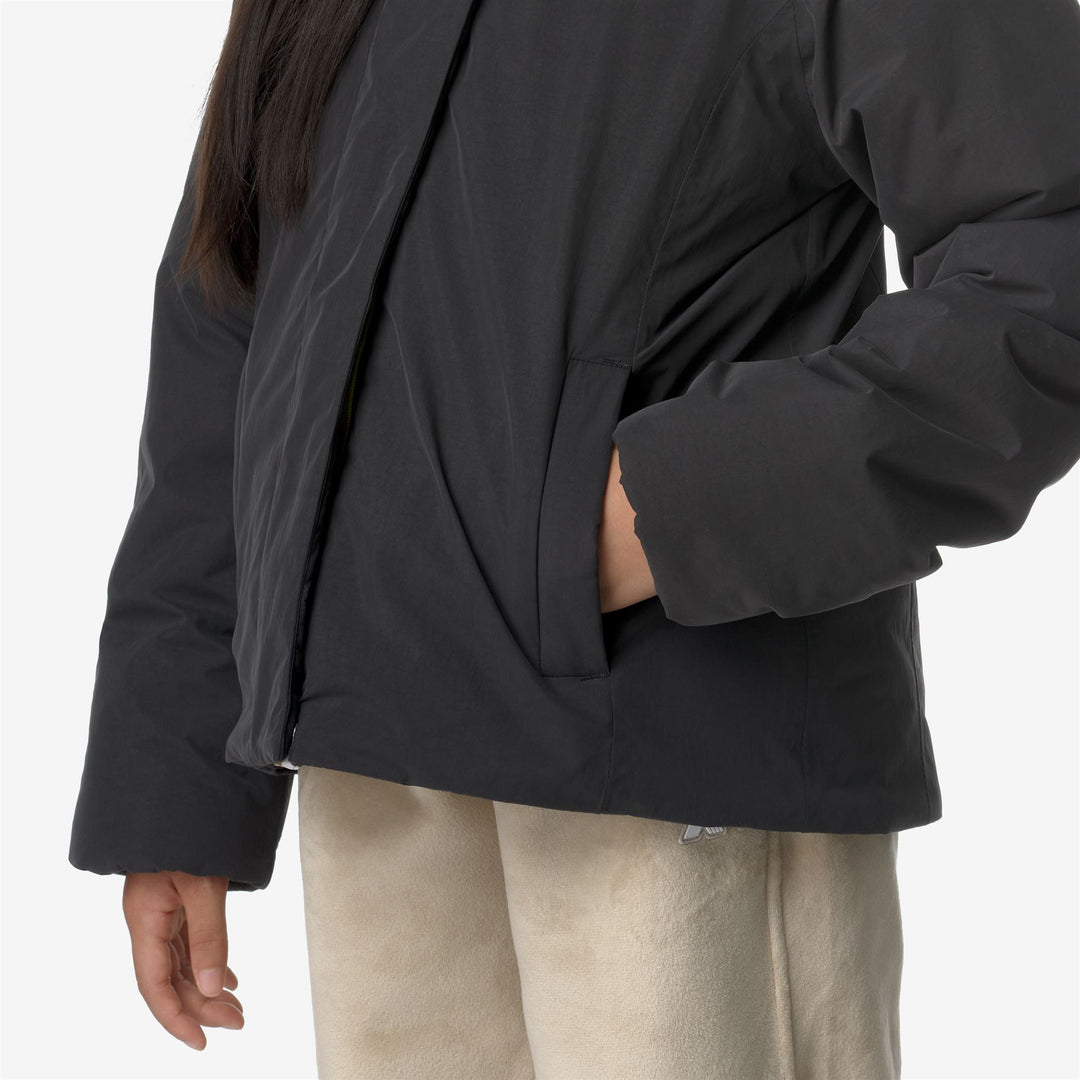 Jackets_GIRL_P. LILY SOFT TOUCH MARMOTTA_Short_Black P-Blue A - DetailDouble