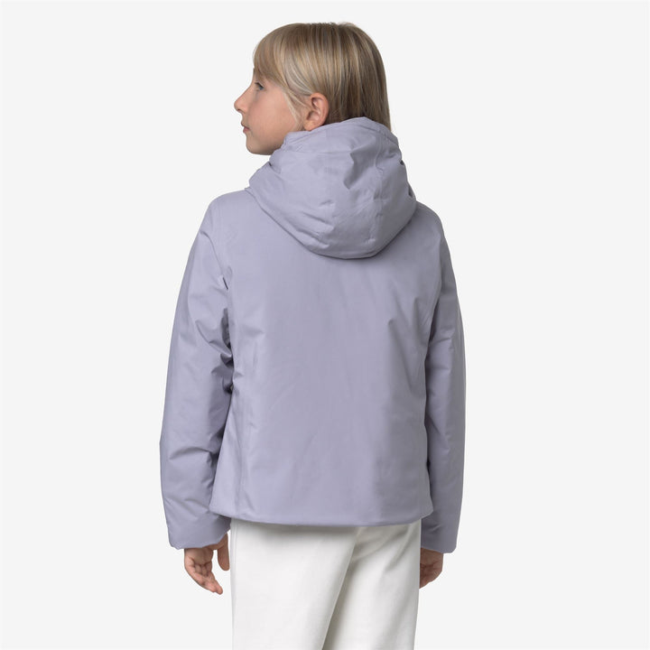 P. LILY SOFT TOUCH MARMOTTA - Jackets - Short - GIRL - Violet Lavender-Grey Goat