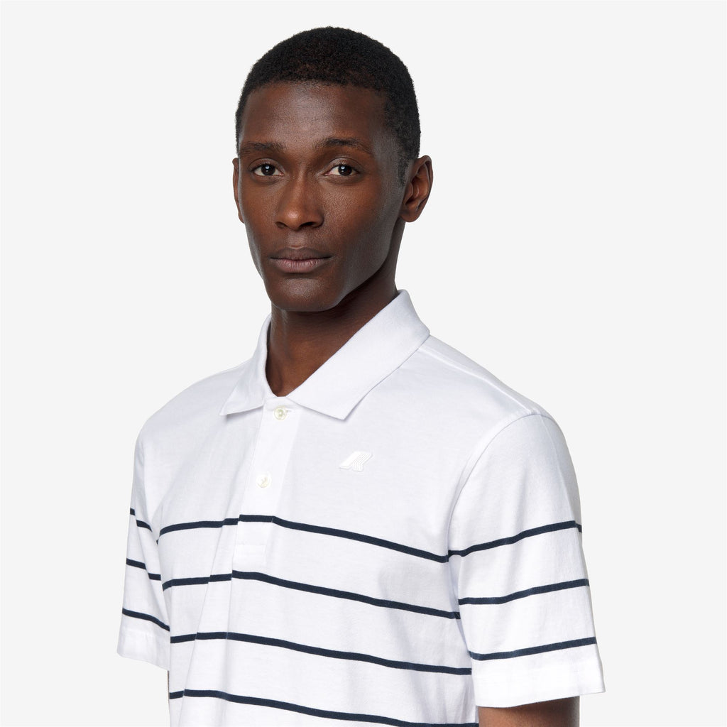 Polo Shirts_Man_LAYO-FRENCH JERSEY YARN DYED_Polo_White - Blue Depth - Commercial 7