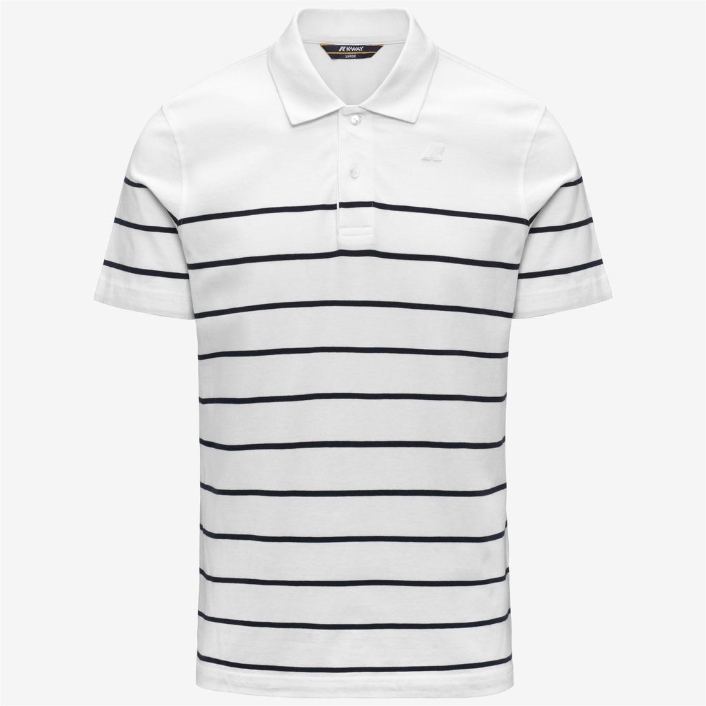 Polo Shirts_Man_LAYO-FRENCH JERSEY YARN DYED_Polo_White - Blue Depth - Commercial 1