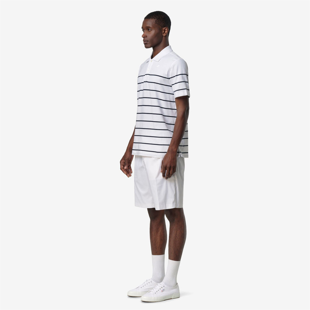 Polo Shirts_Man_LAYO-FRENCH JERSEY YARN DYED_Polo_White - Blue Depth - Commercial 5