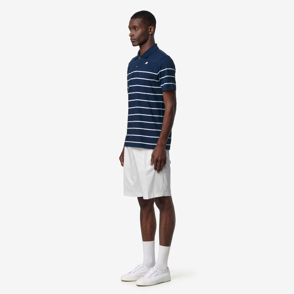 Polo Shirts_Man_LAYO-FRENCH JERSEY YARN DYED_Polo_Blue Insignia - White - Commercial 5