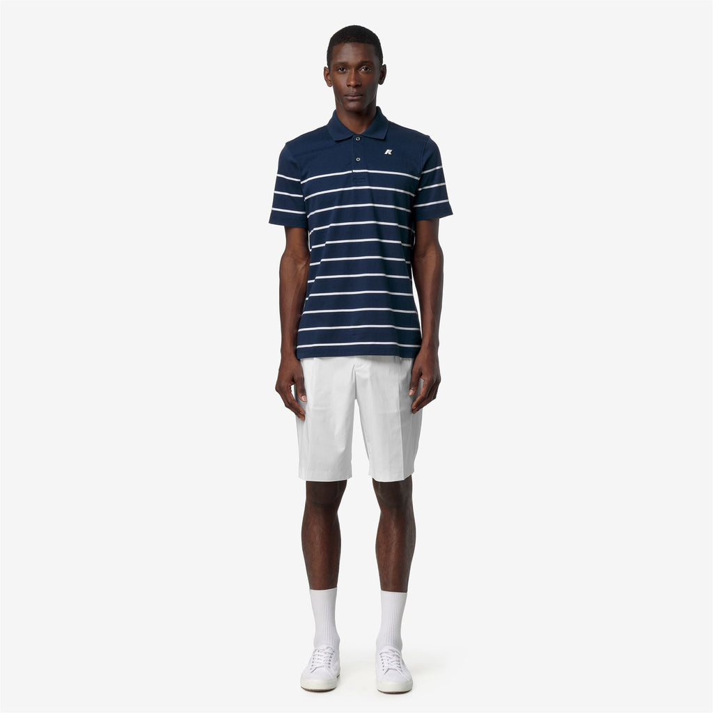 Polo Shirts_Man_LAYO-FRENCH JERSEY YARN DYED_Polo_Blue Insignia - White - Commercial 4