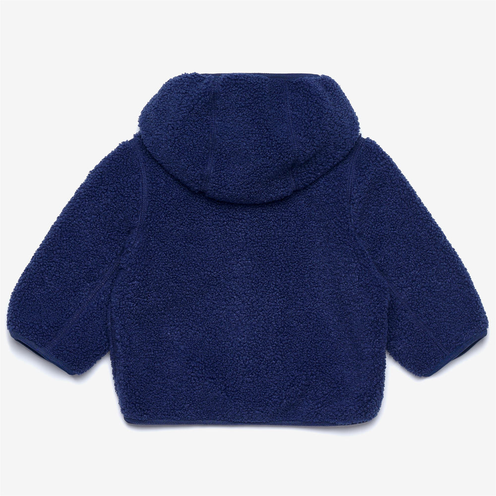 Fleece_KID UNISEX_E. JANNE POLAR_Hoodie Full Zip_Blue Deep Cobalt - Blue Deep Cobalt - DressedFront