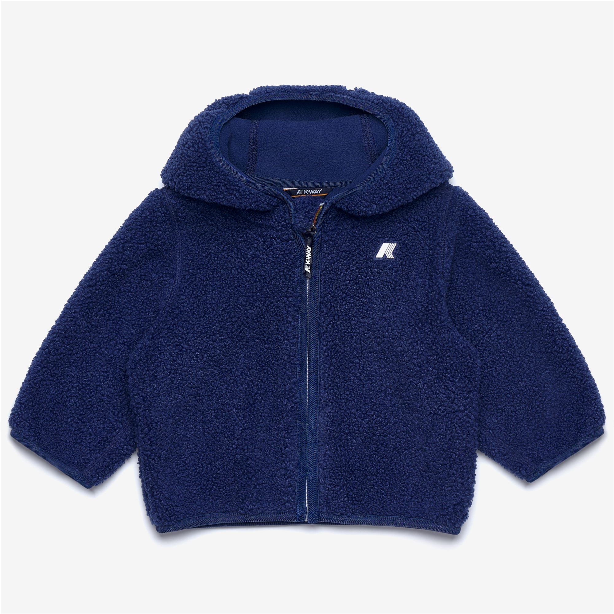 Fleece_KID UNISEX_E. JANNE POLAR_Hoodie Full Zip_Blue Deep Cobalt - Blue Deep Cobalt - Commercial 1