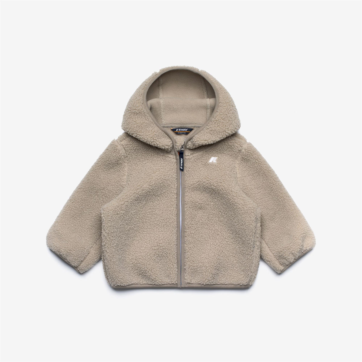 Fleece_KID UNISEX_E. JANNE POLAR_Hoodie Full Zip_Beige Cashmere - Commercial 1