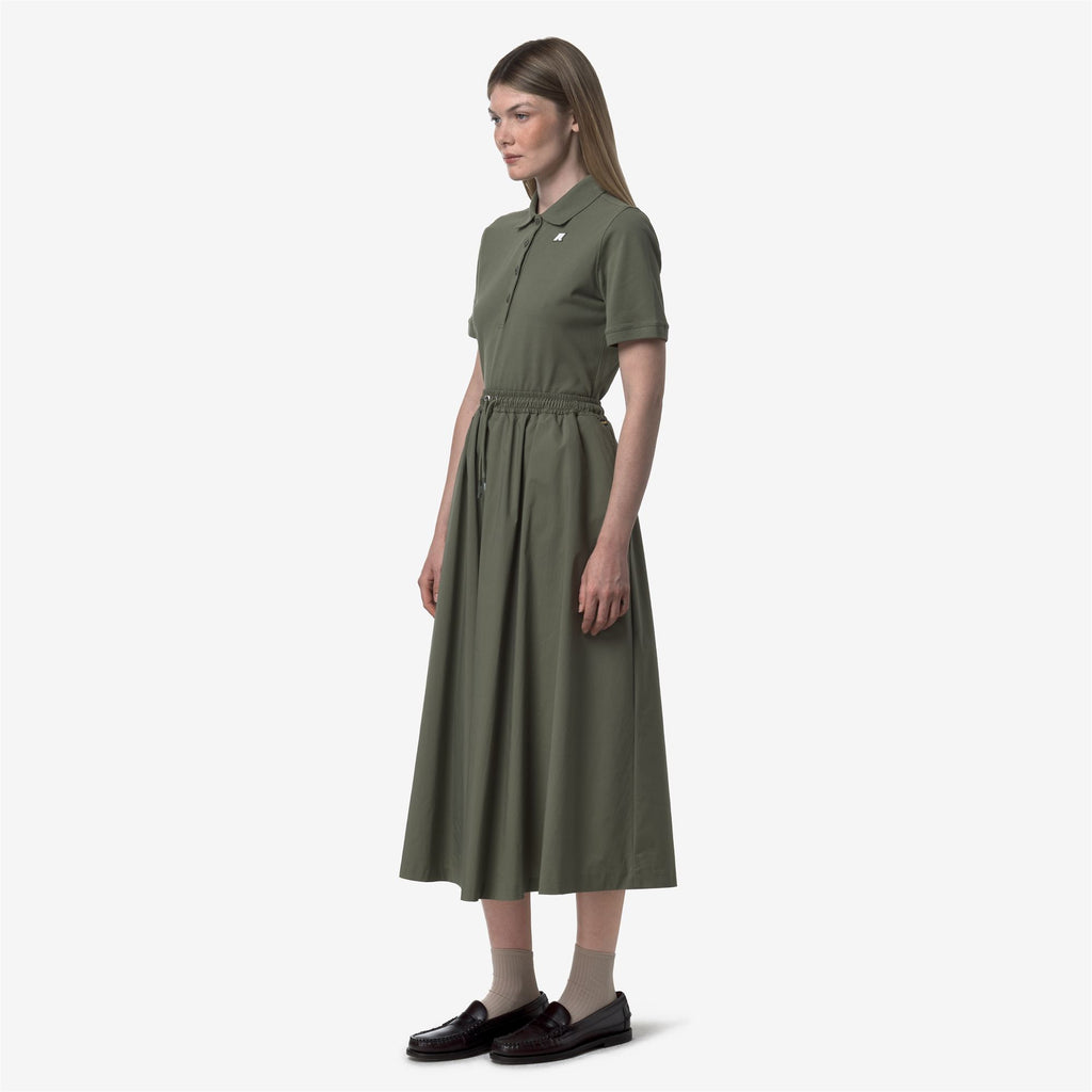 Skirts_WOMAN_MOSELLA LIGHT POPLIN TECH_Long_Green Lichen - Commercial 5