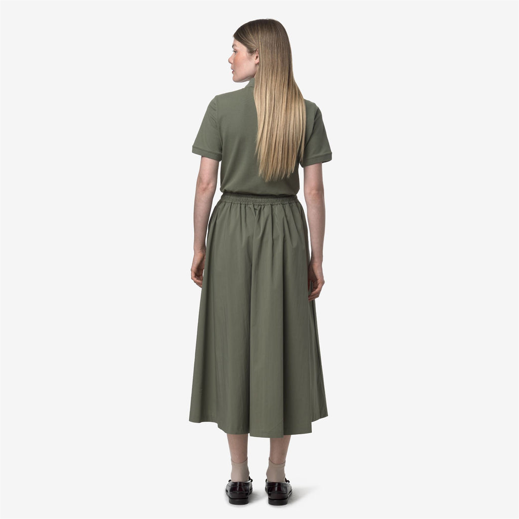 Skirts_WOMAN_MOSELLA LIGHT POPLIN TECH_Long_Green Lichen - Commercial 6