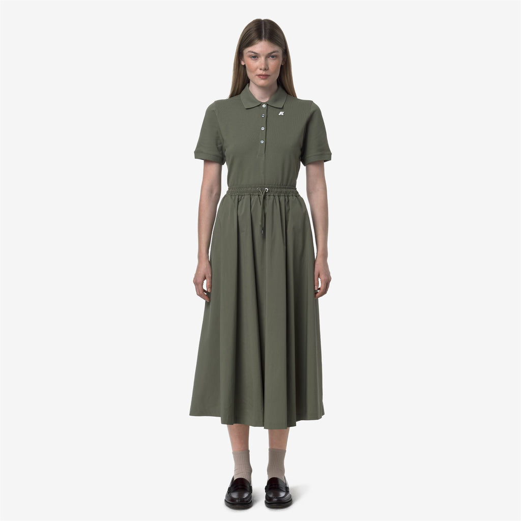 Skirts_WOMAN_MOSELLA LIGHT POPLIN TECH_Long_Green Lichen - Commercial 4