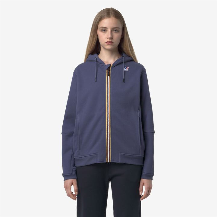 Fleece_UNISEX_PROSPER BRUSHED PC_Hoodie Full Zip_Blue Deep Cobalt - DressedBack