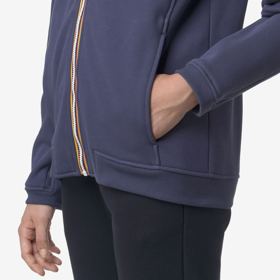 Fleece_UNISEX_PROSPER BRUSHED PC_Hoodie Full Zip_Blue Deep Cobalt - DetailDouble