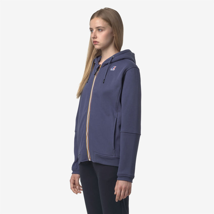 Fleece_UNISEX_PROSPER BRUSHED PC_Hoodie Full Zip_Blue Deep Cobalt - Detail