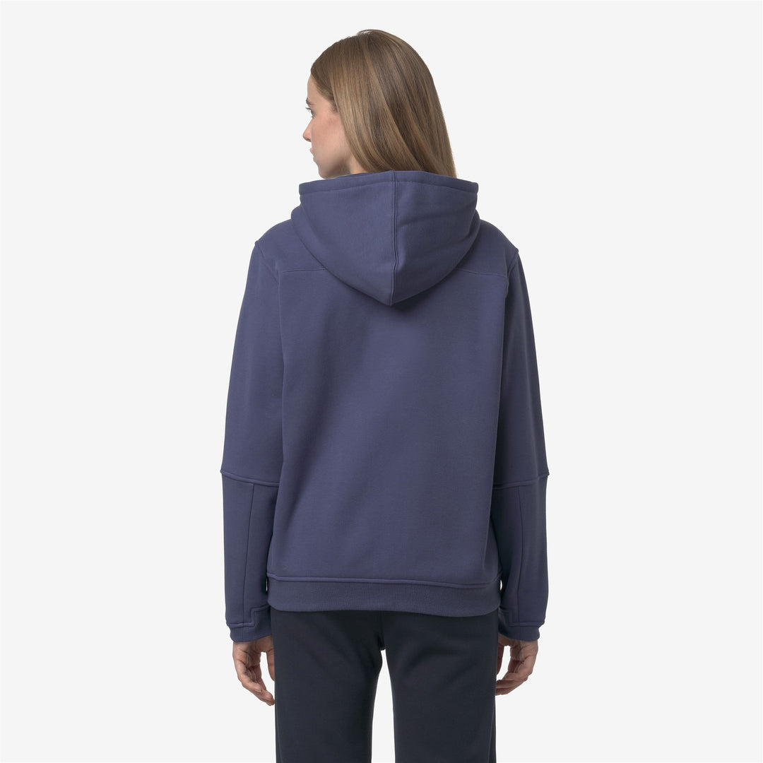 Fleece_UNISEX_PROSPER BRUSHED PC_Hoodie Full Zip_Blue Deep Cobalt - DressedFrontDouble