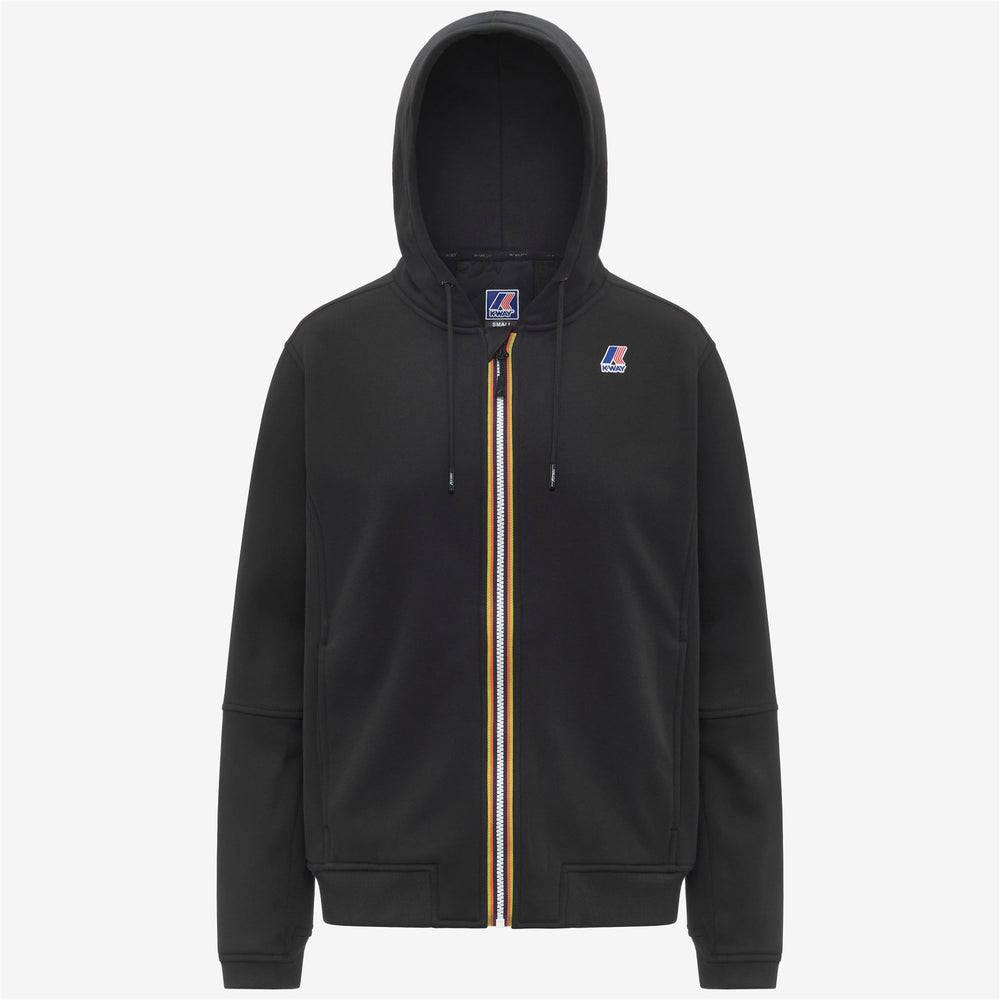 Fleece_UNISEX_PROSPER BRUSHED PC_Hoodie Full Zip_Black Pure - Photo