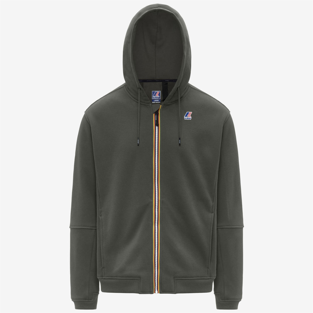 Fleece_UNISEX_PROSPER BRUSHED PC_Hoodie Full Zip_GREEN BLACKISH - Photo