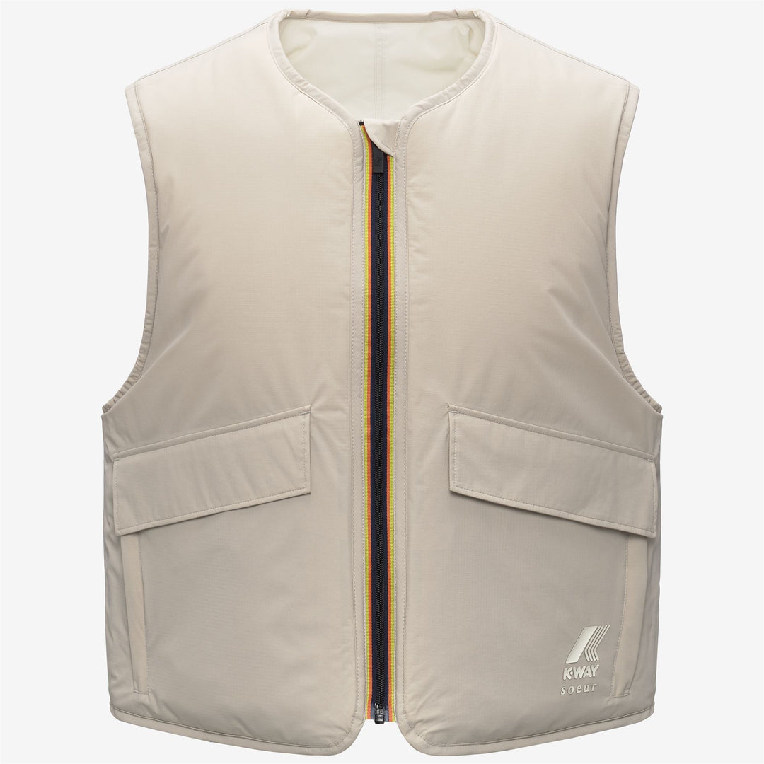 WES PADDED SOEUR - Jackets - Vest - WOMAN - Grey Lt Calce-Beige Baby