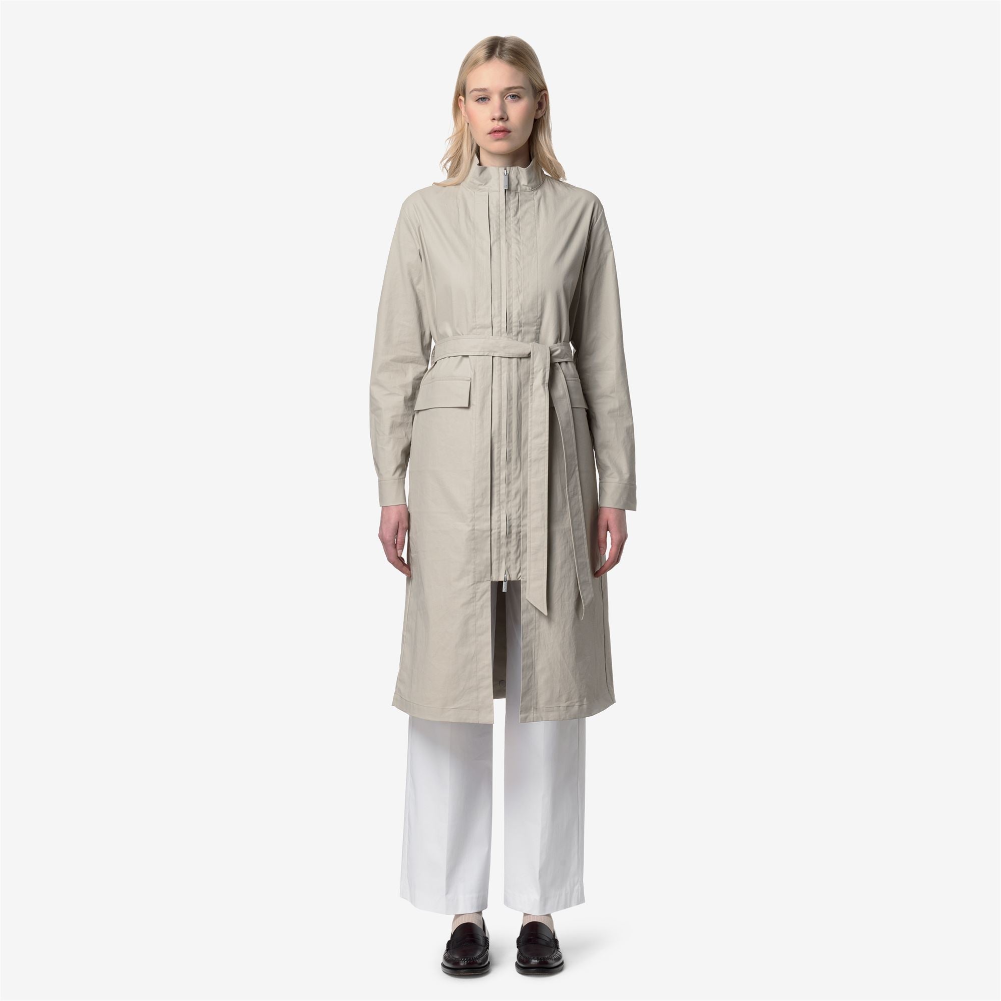 Jackets_Woman_HORIEN NATURAL BLEND_Long_BEIGE LT COMBO - BEIGE LT - Commercial 4