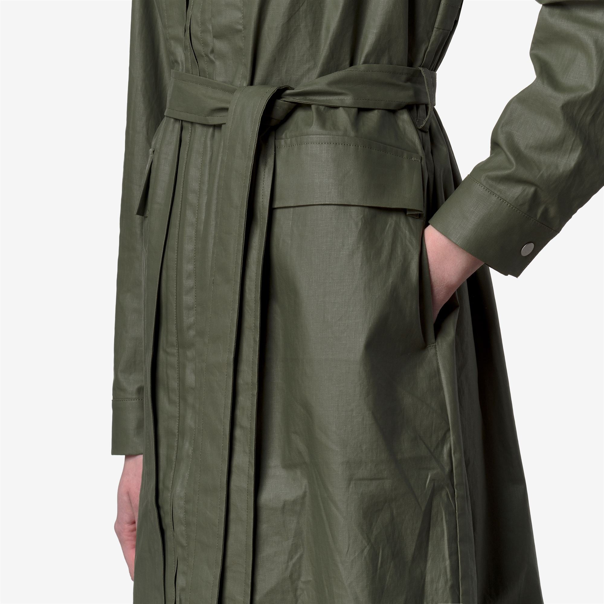 Jackets_Woman_HORIEN NATURAL BLEND_Long_GREEN LICHEN COMBO - Green Lichen - Commercial 7