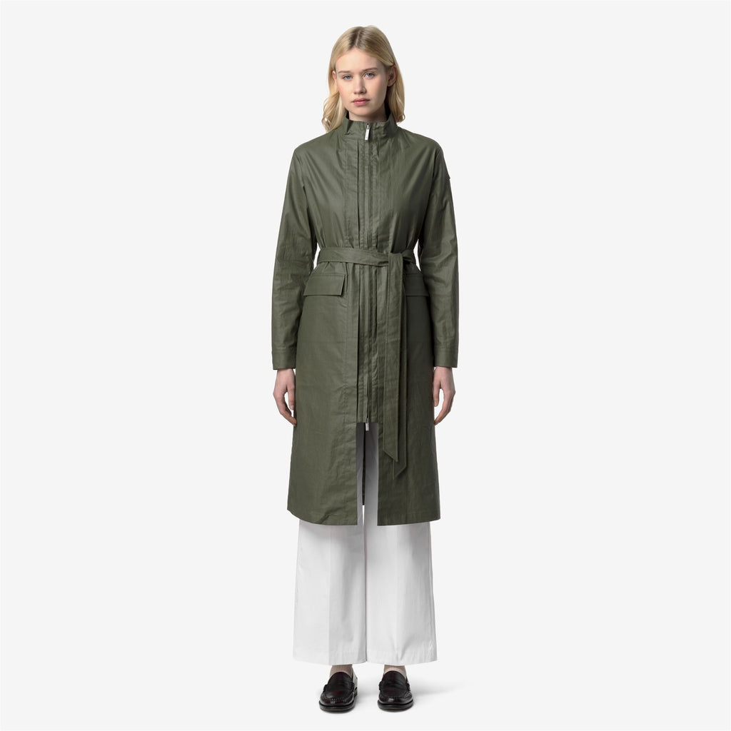 Jackets_Woman_HORIEN NATURAL BLEND_Long_GREEN LICHEN COMBO - Green Lichen - Commercial 4