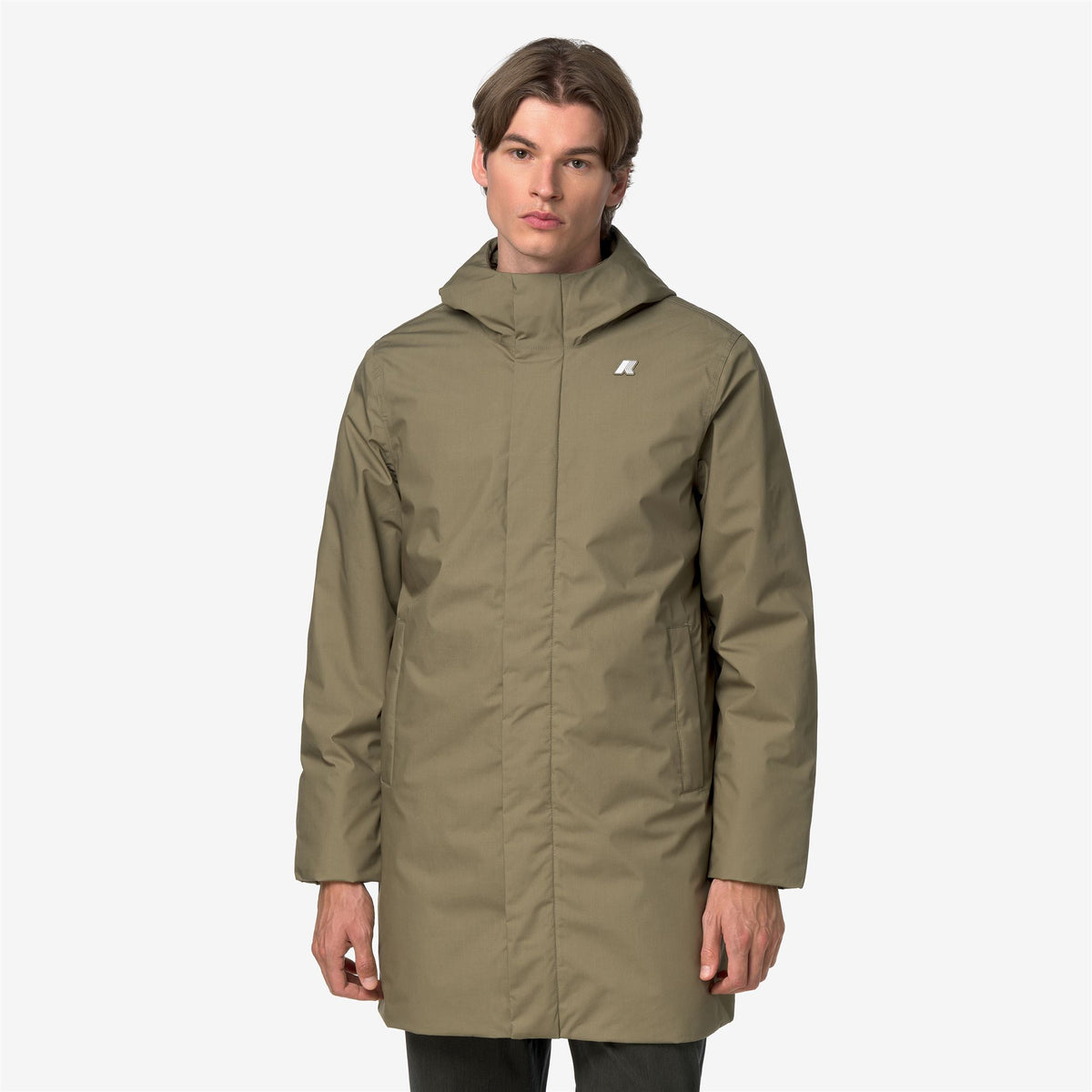Jackets_Man_THOMAS WARM MICRO CANVAS_Long_Green Army - Commercial 4