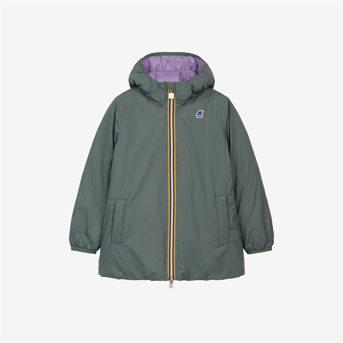 Jackets_Girl_P. SOPHIE THERMO PLUS.2 DOUBLE_Mid_Green Laurel - Violet Lavender - Commercial 1