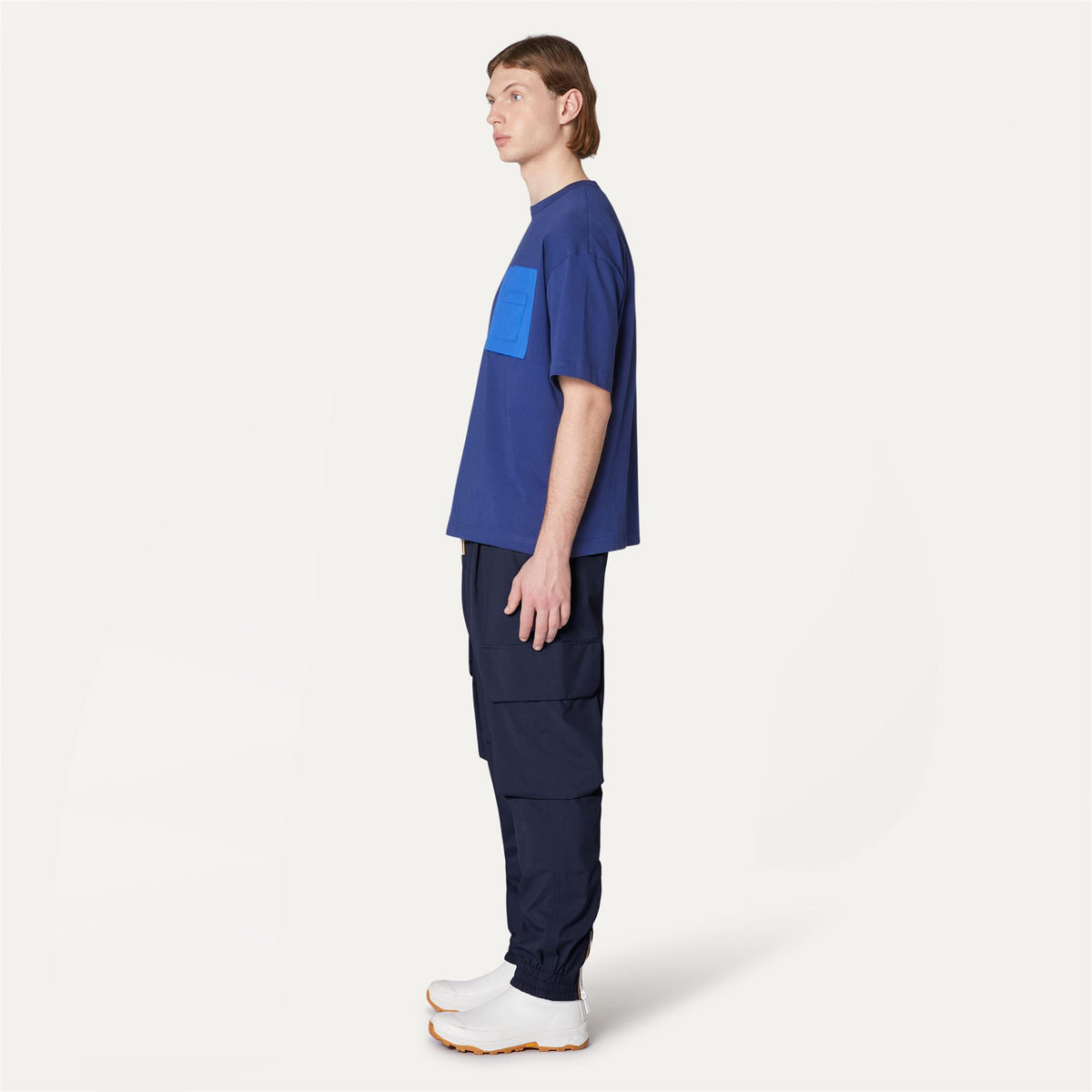 Pants_UNISEX_LEO POCKET 2.1 AMIABLE SILVER_Cargo_Blue Print - Blue Royal - Commercial 5