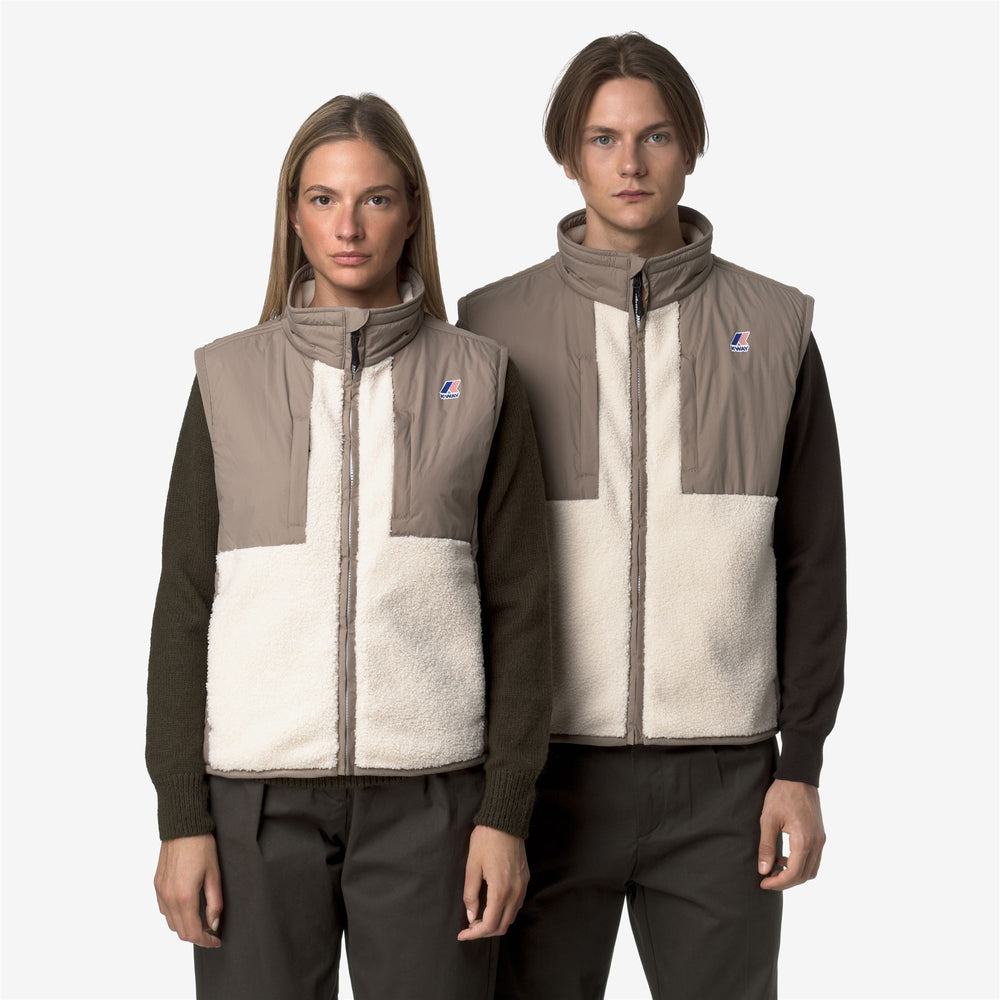 Fleece_UNISEX_VITAL 4.0 ORSETTO_Vest_Beige Taupe-Ecru - DetailDouble
