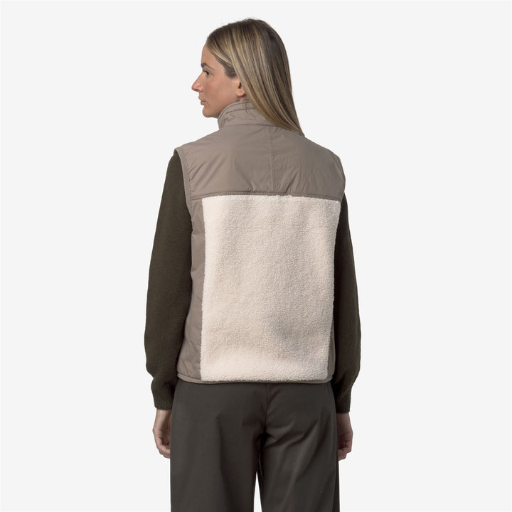 Fleece_UNISEX_VITAL 4.0 ORSETTO_Vest_Beige Taupe-Ecru - DressedFrontDouble