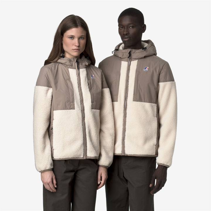 Fleece_UNISEX_SAMSON 4.0 ORSETTO_Hoodie Full Zip_Beige Taupe-Ecru - DetailDouble