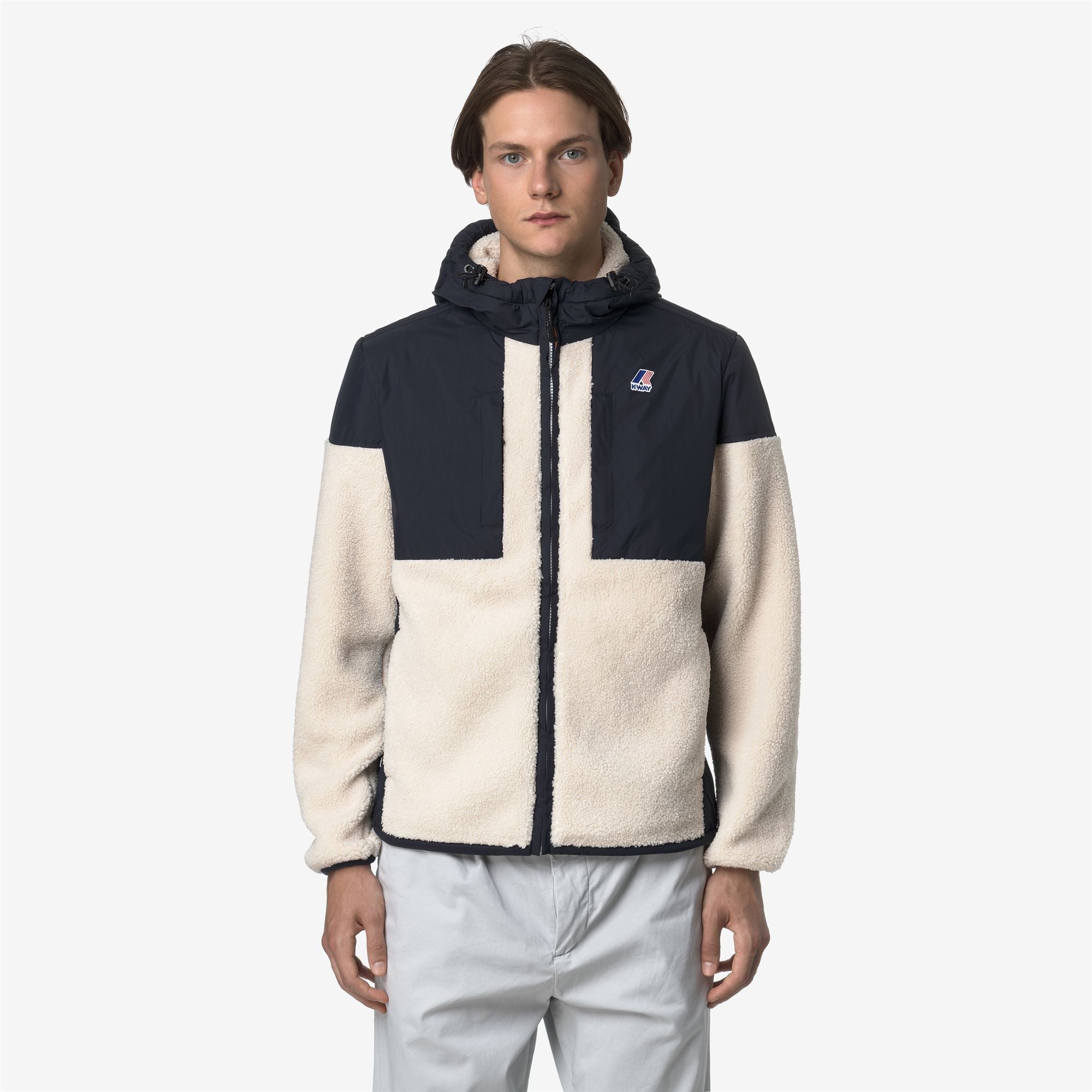 Fleece_UNISEX_SAMSON 4.0 ORSETTO_Hoodie Full Zip_Blue Depth-Ecru - Commercial 4