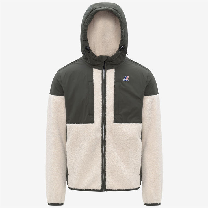 SAMSON 4.0 ORSETTO - Fleece - Hoodie Full Zip - UNISEX - GREEN BLACKISH--Ecru