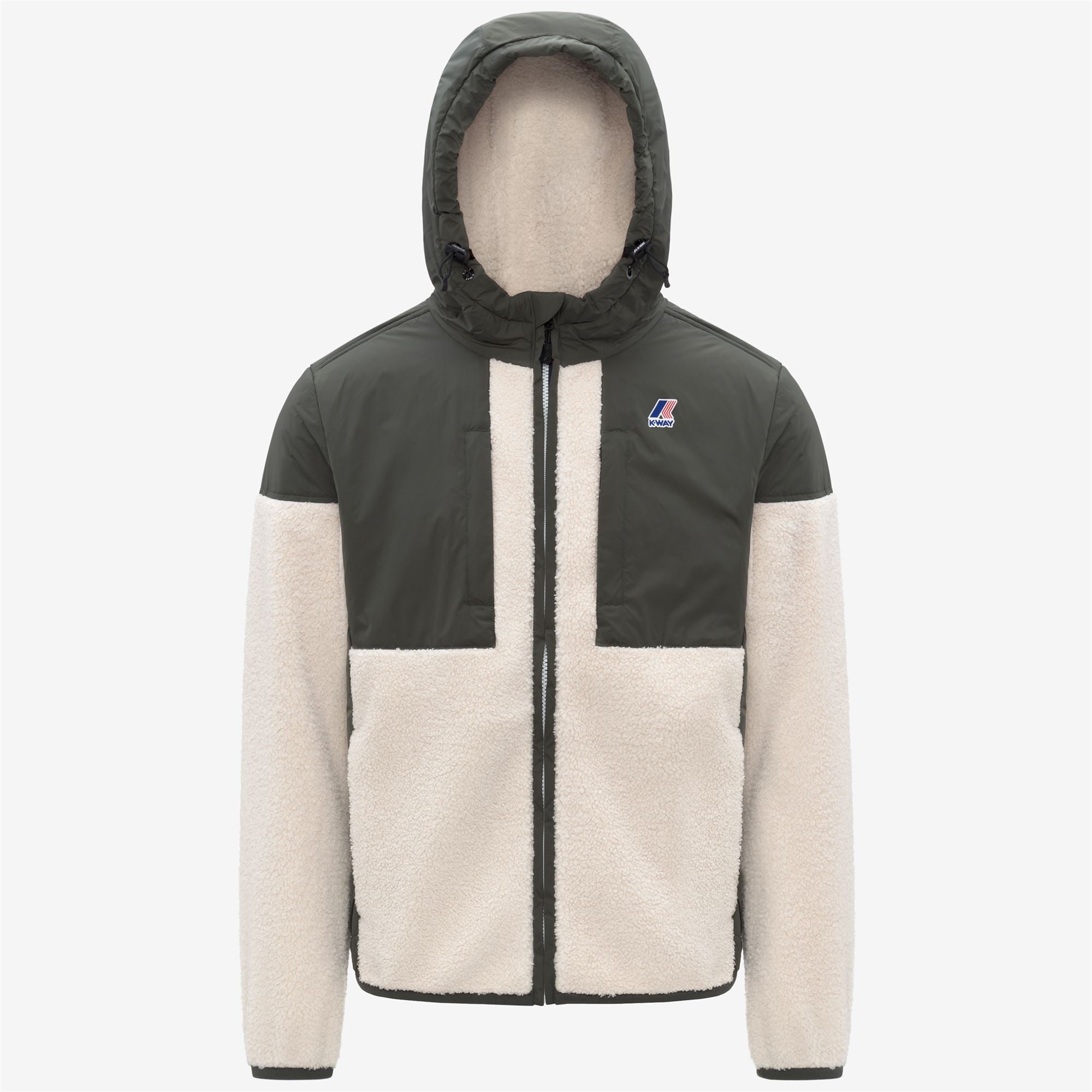 Fleece_UNISEX_SAMSON 4.0 ORSETTO_Hoodie Full Zip_GREEN BLACKISH--Ecru - Commercial 7