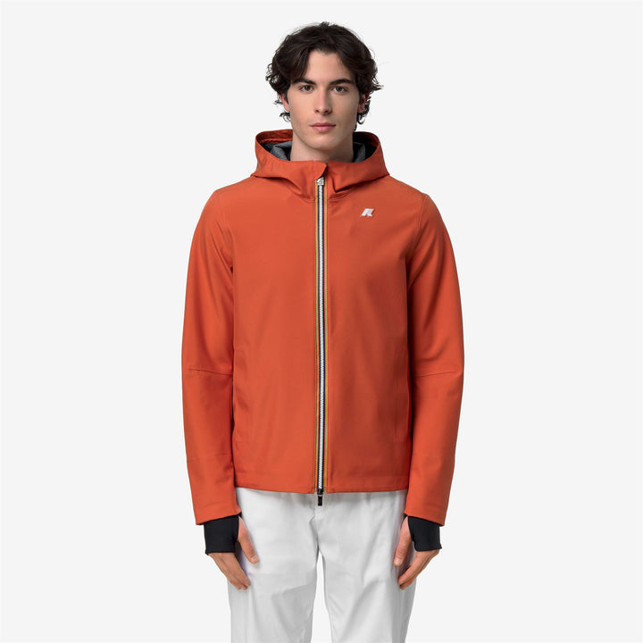 Jackets_Man_JACKO BONDED JERSEY_Short_Orange Brownish - DressedBack