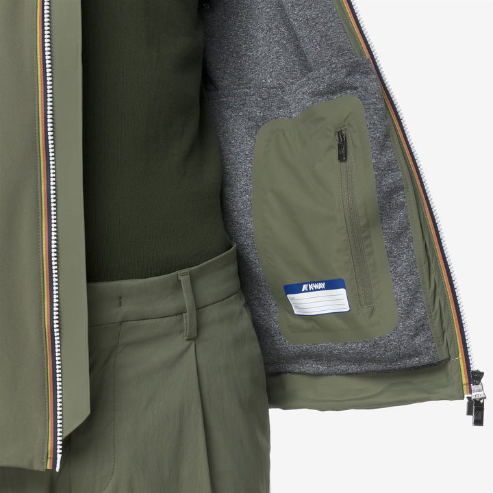 JACKO BONDED JERSEY - Jackets - Short - MAN - GREEN LICHEN