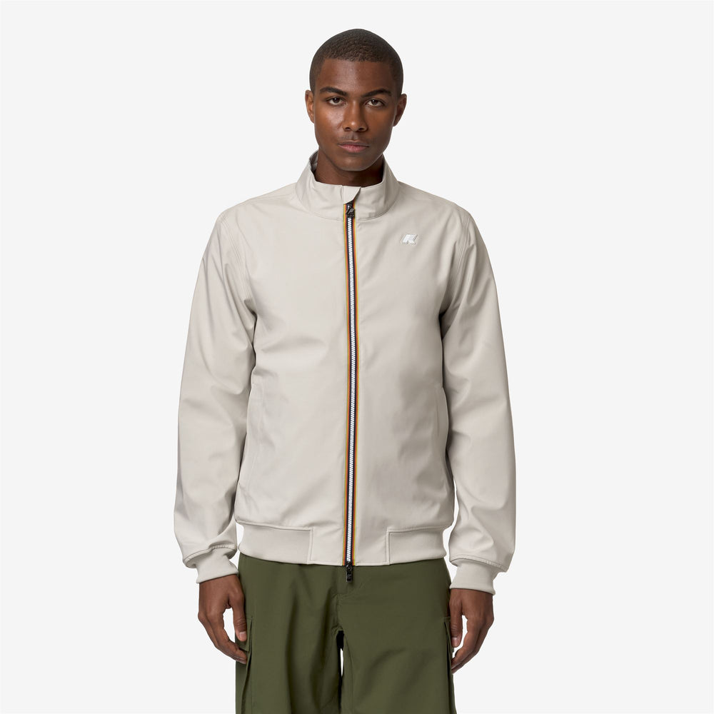Jackets_MAN_ARSENE BONDED JERSEY_Short_BEIGE LT - DressedBack