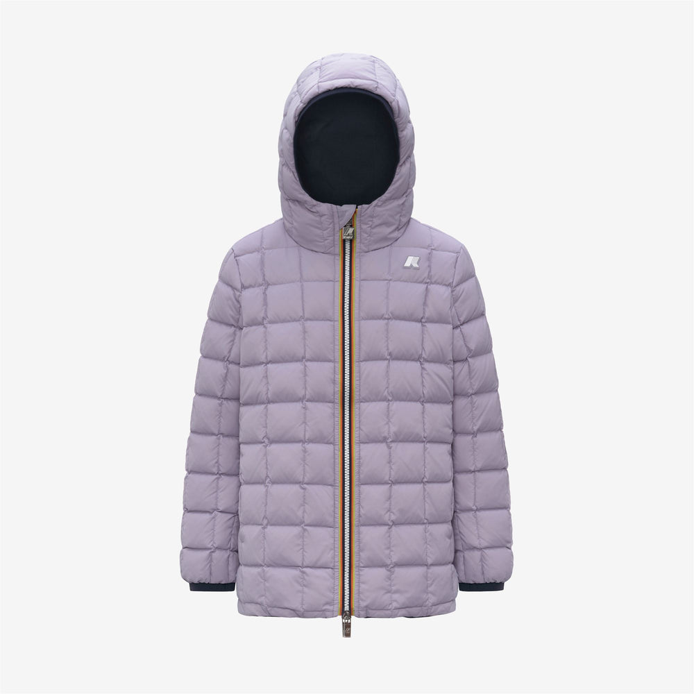 Jackets_GIRL_P. SOPHIE ST THERMO DOUBLE_Mid_Blue Depth - Violet Lavender - DressedFront