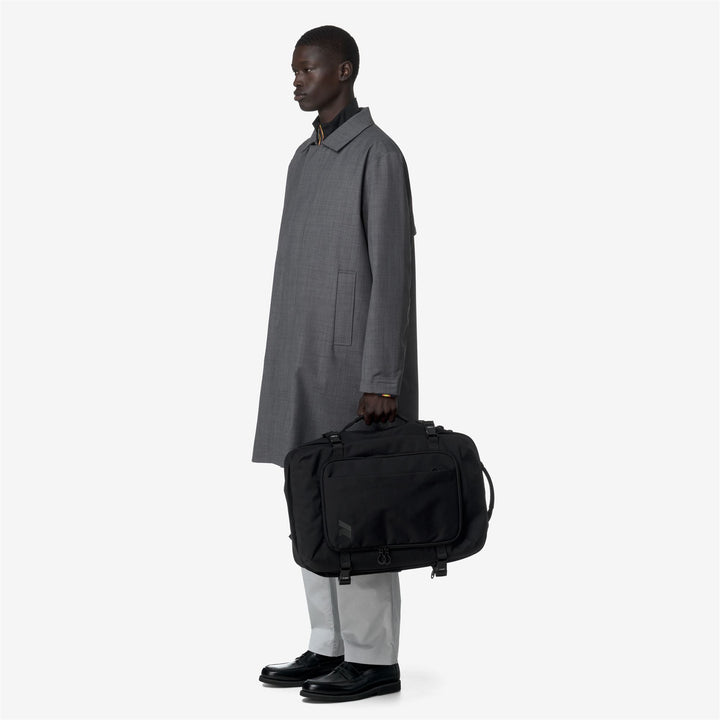 Bags_UNISEX_SALOME_Backpack_Black Pure - DressedFrontDouble