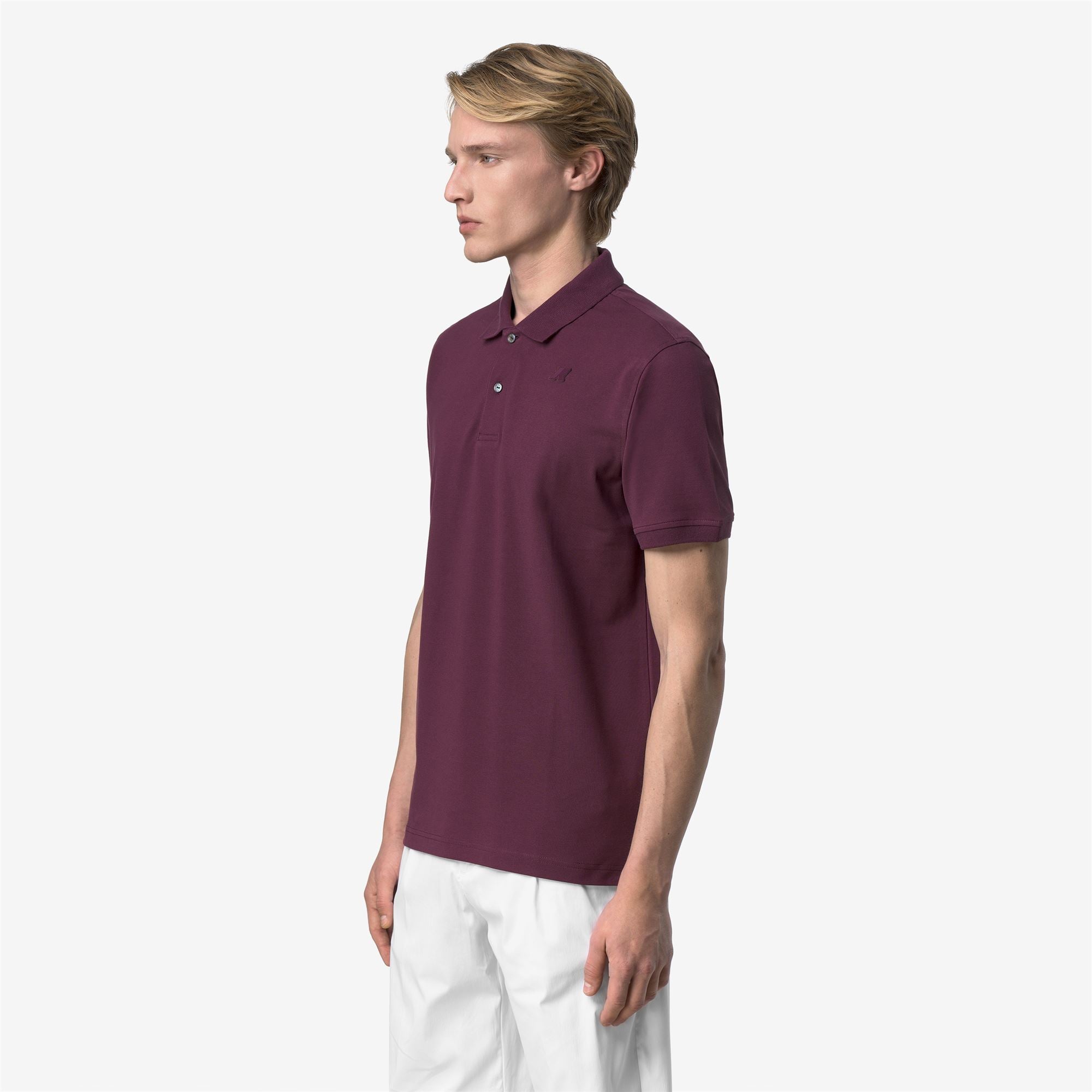 Polo Shirts_Man_AMEDEE SLIM PIQUE_Polo_Violet Mauve Wine - Commercial 5