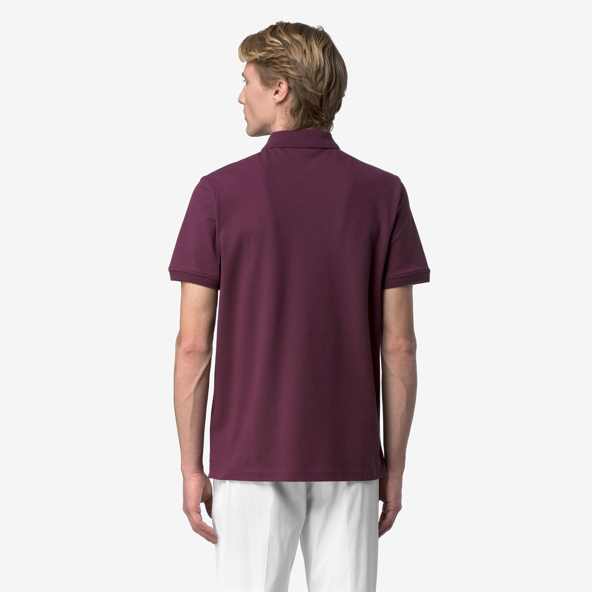 Polo Shirts_Man_AMEDEE SLIM PIQUE_Polo_Violet Mauve Wine - Commercial 6