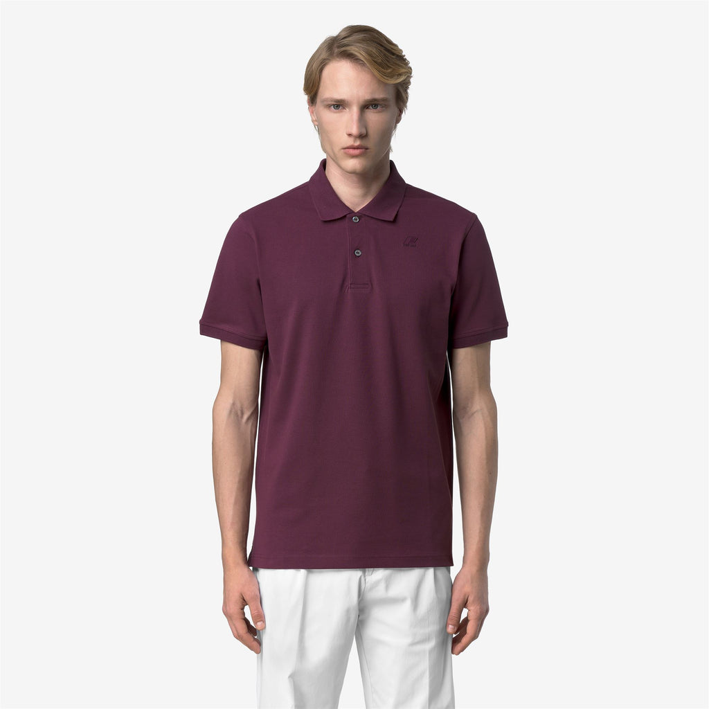 Polo Shirts_Man_AMEDEE SLIM PIQUE_Polo_Violet Mauve Wine - Commercial 4