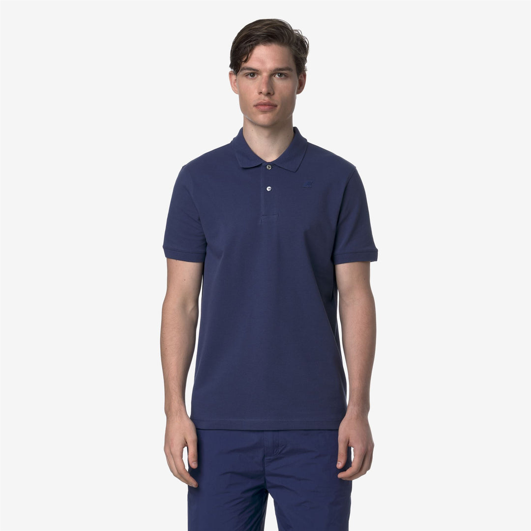 Polo Shirts_MAN_AMEDEE PIQUE_Polo_Blue Deep Cobalt - DressedBack