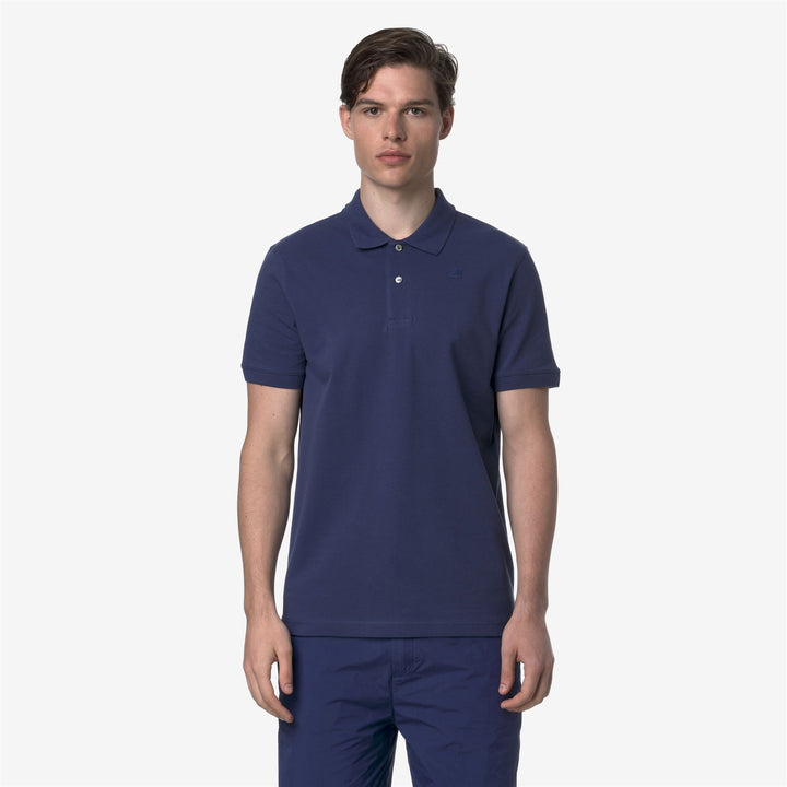 Polo Shirts_MAN_AMEDEE PIQUE_Polo_Blue Deep Cobalt - DressedBack