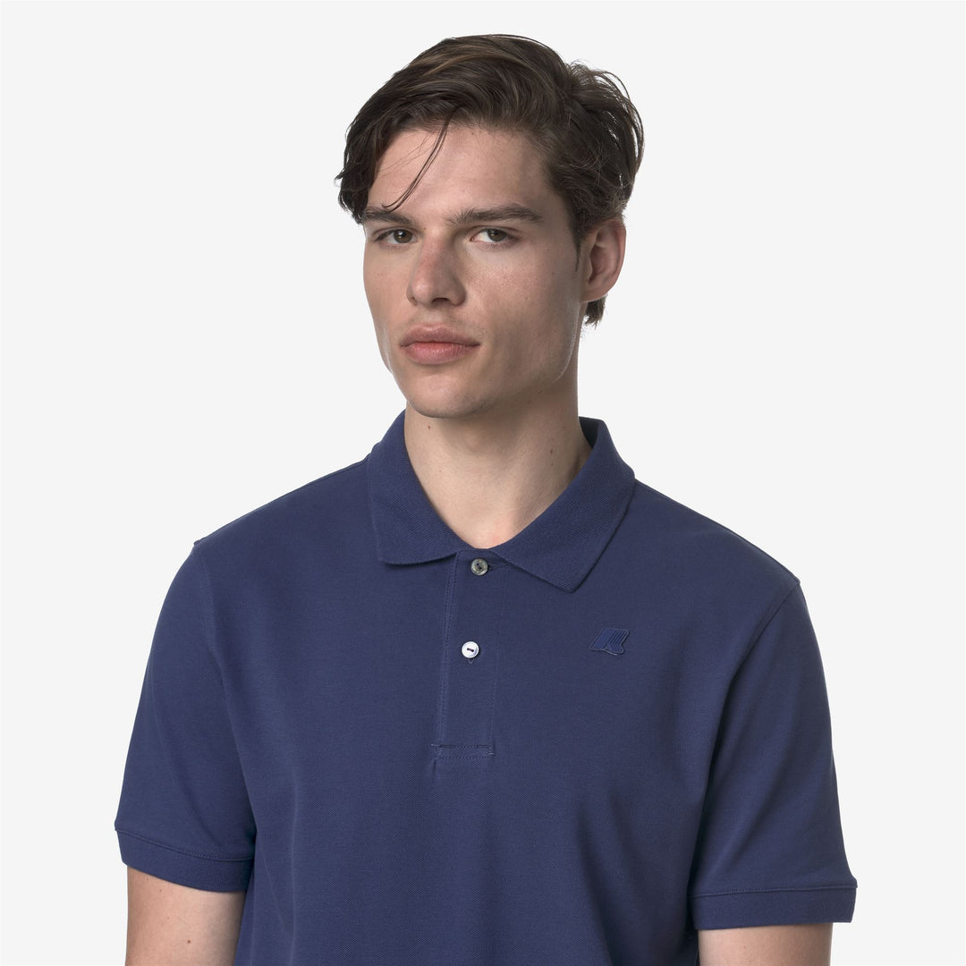 Polo Shirts_MAN_AMEDEE PIQUE_Polo_Blue Deep Cobalt - DetailDouble