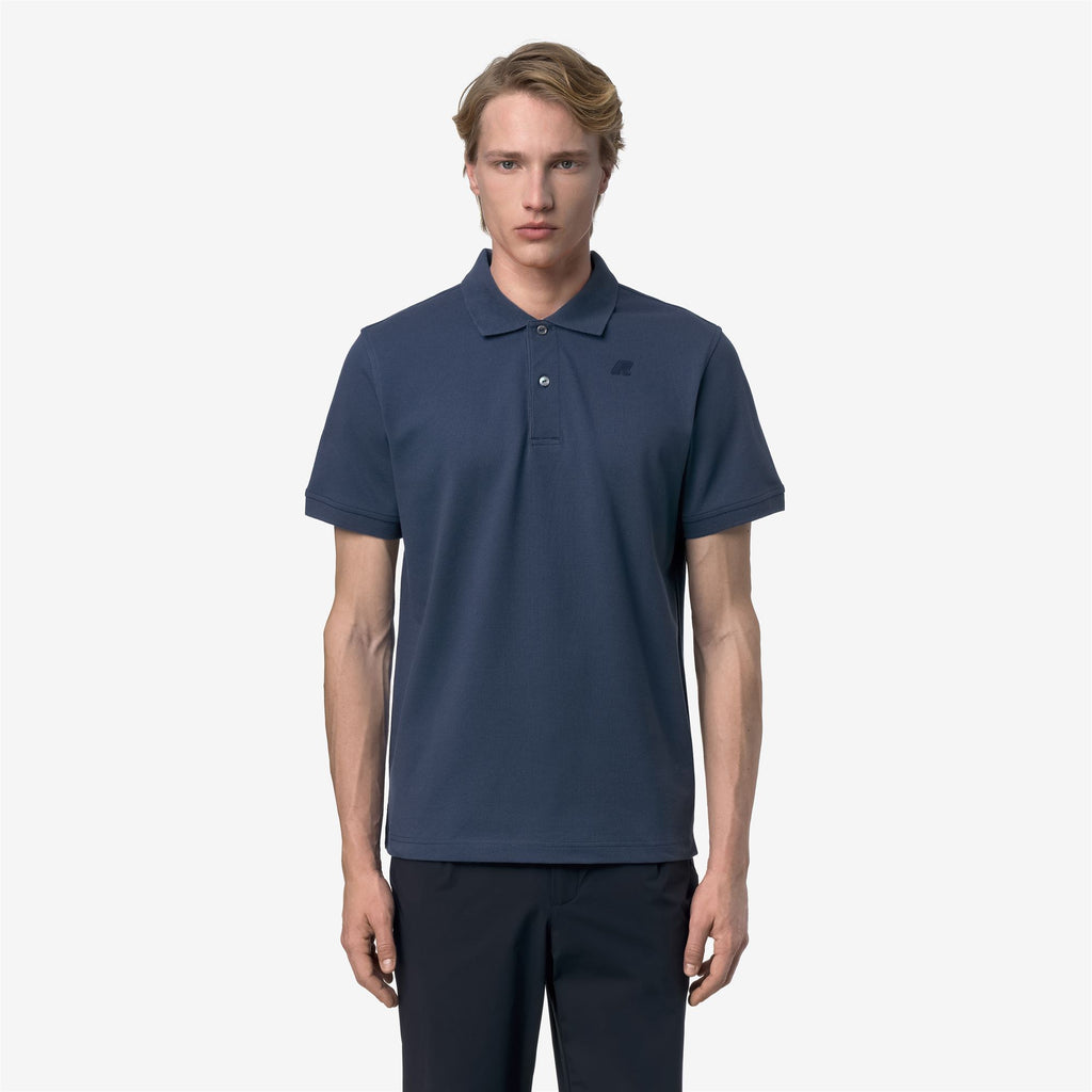 Polo Shirts_Man_AMEDEE SLIM PIQUE_Polo_Blue Insignia - Commercial 4