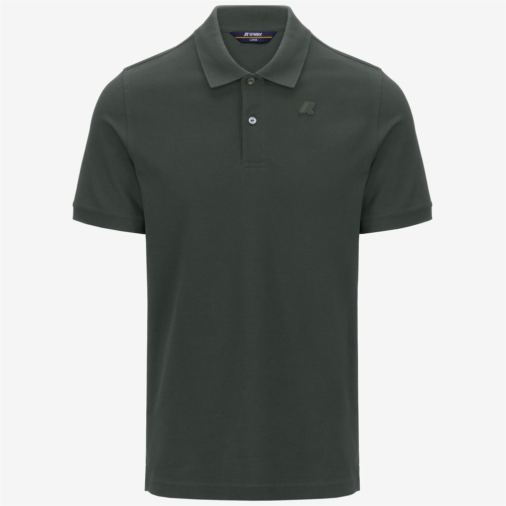 Polo Shirts_MAN_AMEDEE PIQUE_Polo_GREEN BLACKISH - Commercial 1