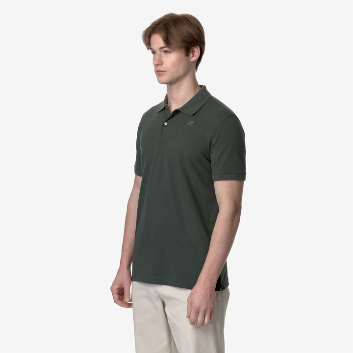 Polo Shirts_MAN_AMEDEE PIQUE_Polo_GREEN BLACKISH - Detail