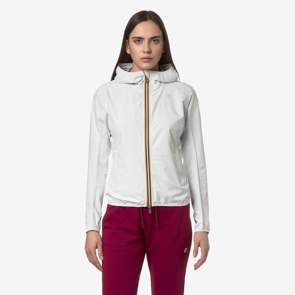 Jackets_WOMAN_LILY STRETCH DOT_Short_White - DressedBack