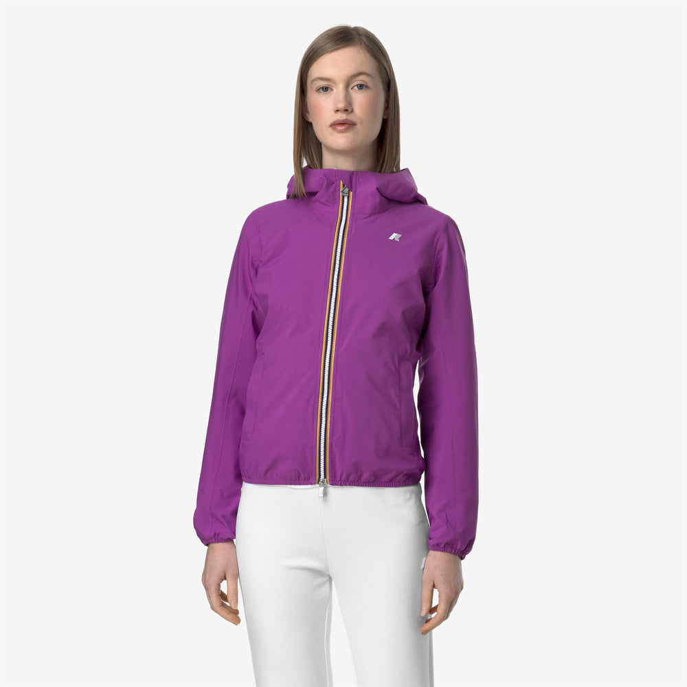 Jackets_WOMAN_LILY STRETCH DOT_Short_Violet - DressedBack