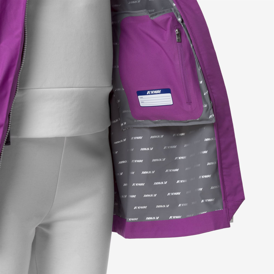 Jackets_WOMAN_SOPHIE STRETCH DOT_Mid_Violet - DetailDouble
