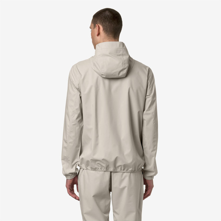 Jackets_MAN_JACK STRETCH DOT_Short_BEIGE LT - DressedFrontDouble